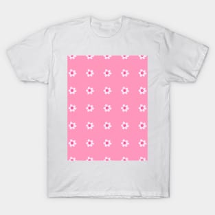 Flower pattern design in pink color T-Shirt